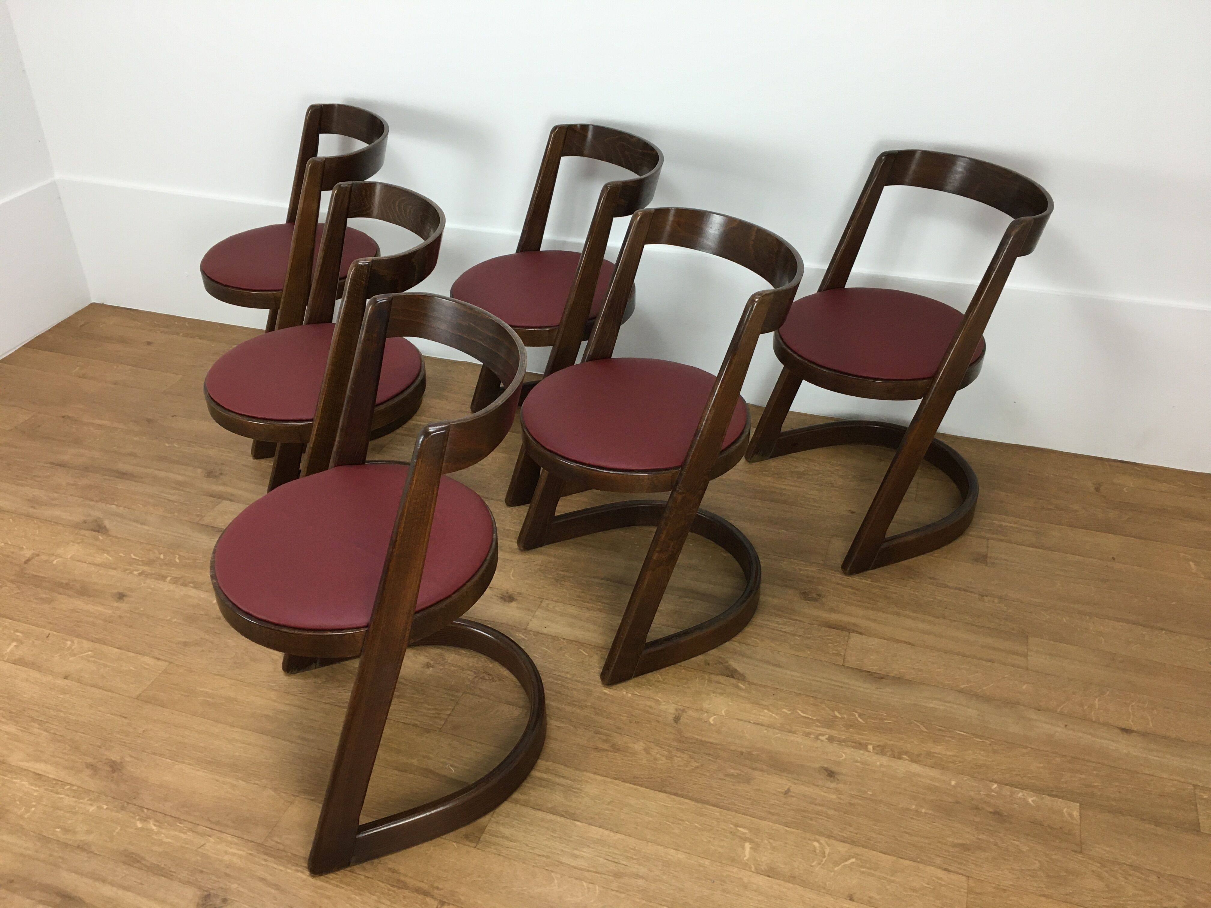 Set of 6 chairs Baumann Halfa design 70's