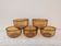 5 textured amber glass bowls – France, 1970s