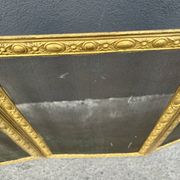 Antique 19th century fireplace screen, Bouhon Frères spark arrester
