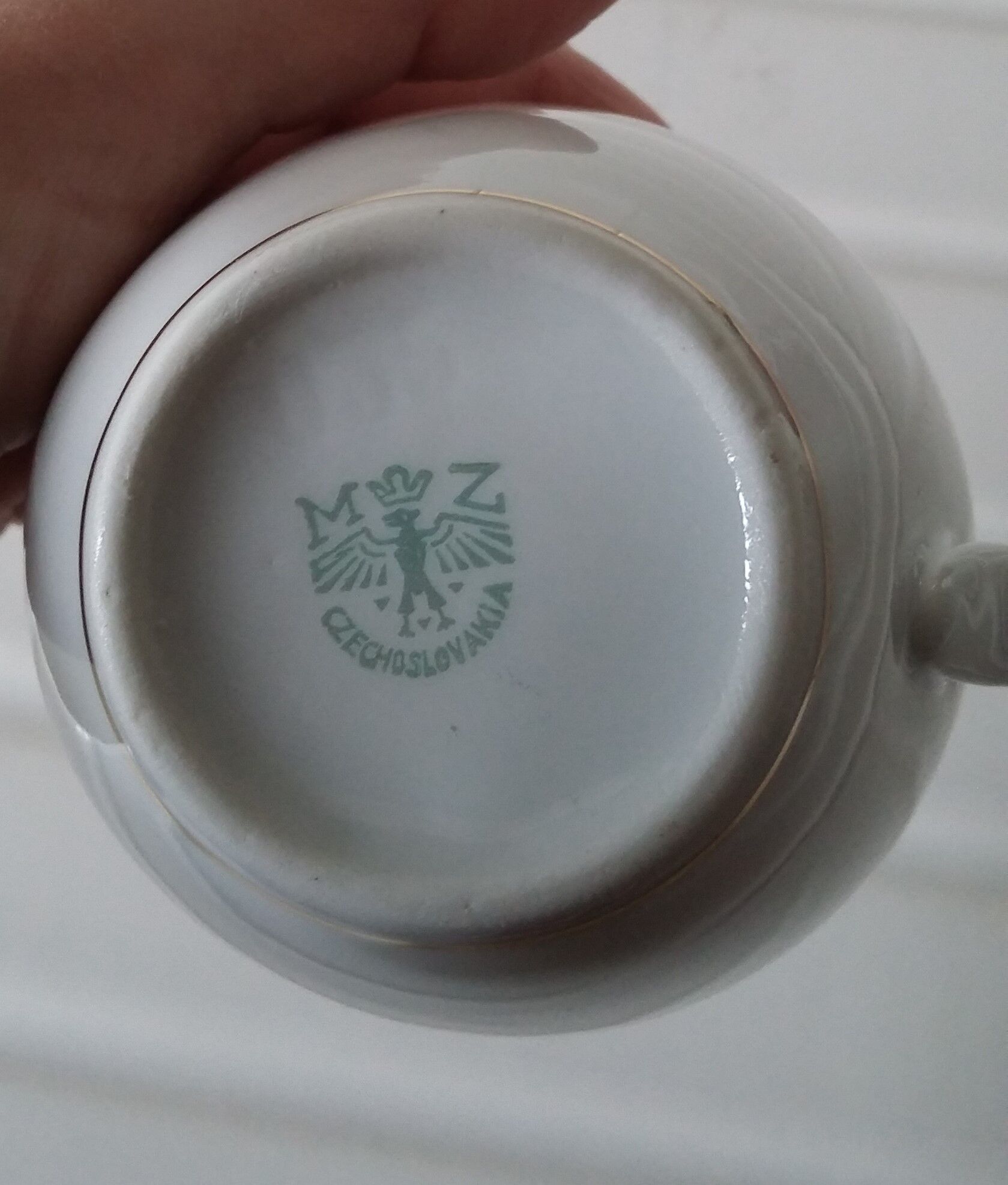 Czech porcelain milk pot