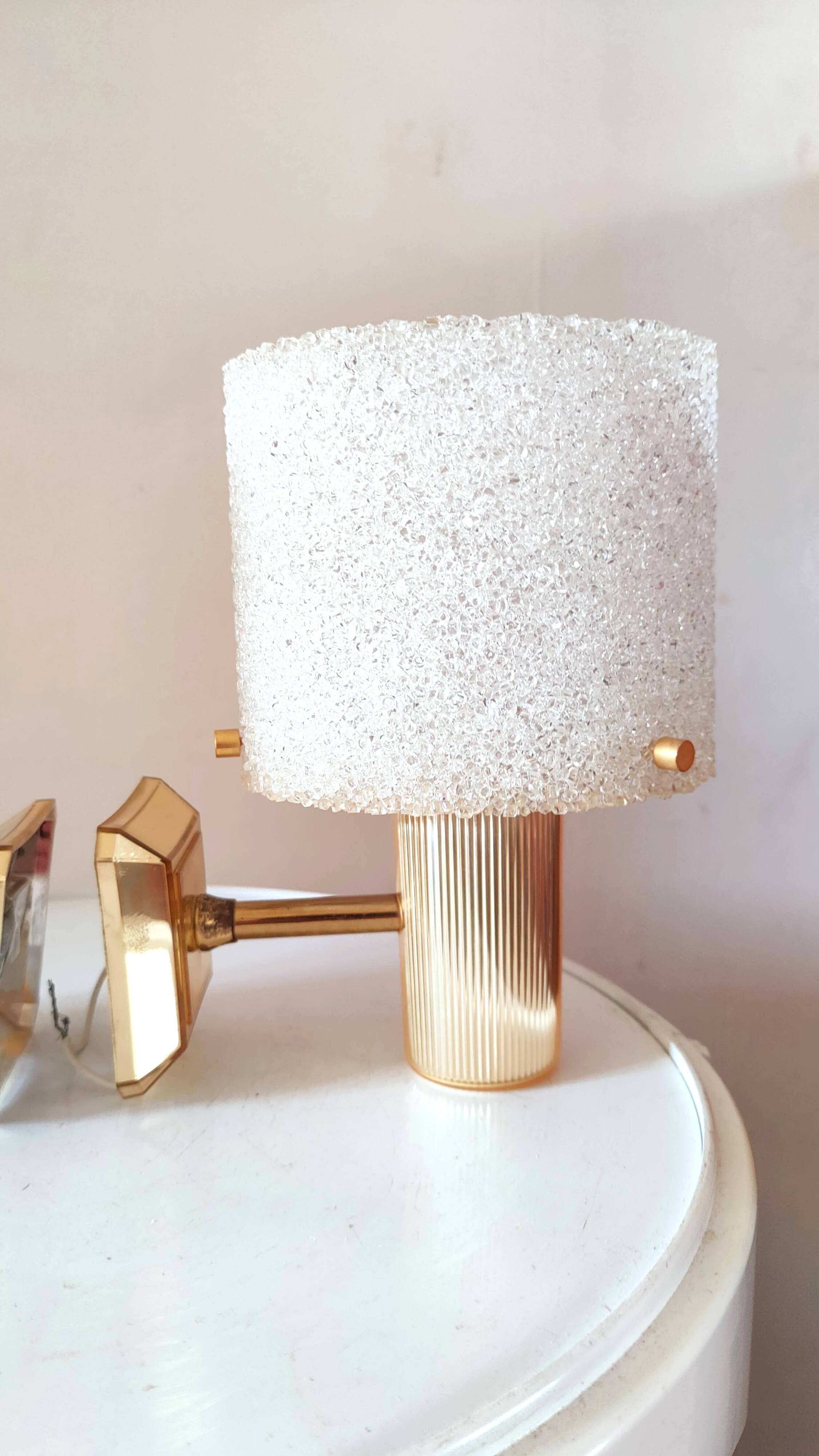 Pair of 60s designer Perspex wall lights