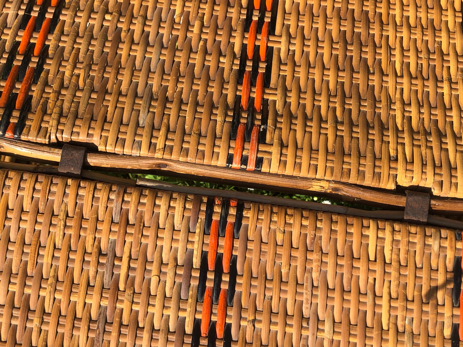 Rattan and wicker deck chair