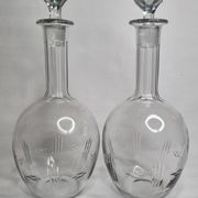 Pair of carafes in cut crystal XIX th, 31 cm
