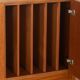 Two-piece hi-fi sideboard from the 1960s, teak veneer