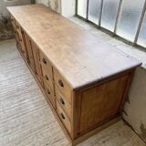 XXL solid oak counter sideboard