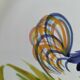 Hand-painted earthenware plate from Pornic, vintage rooster design