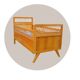 Crib wood rattan vintage 1960