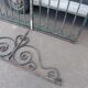 Old gate gate 2 wrought iron beating Sun L 176 cm x H 137 cm
