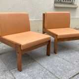 Pair of Baumann low chairs