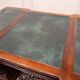 Classic English Partner Desk Green Leather