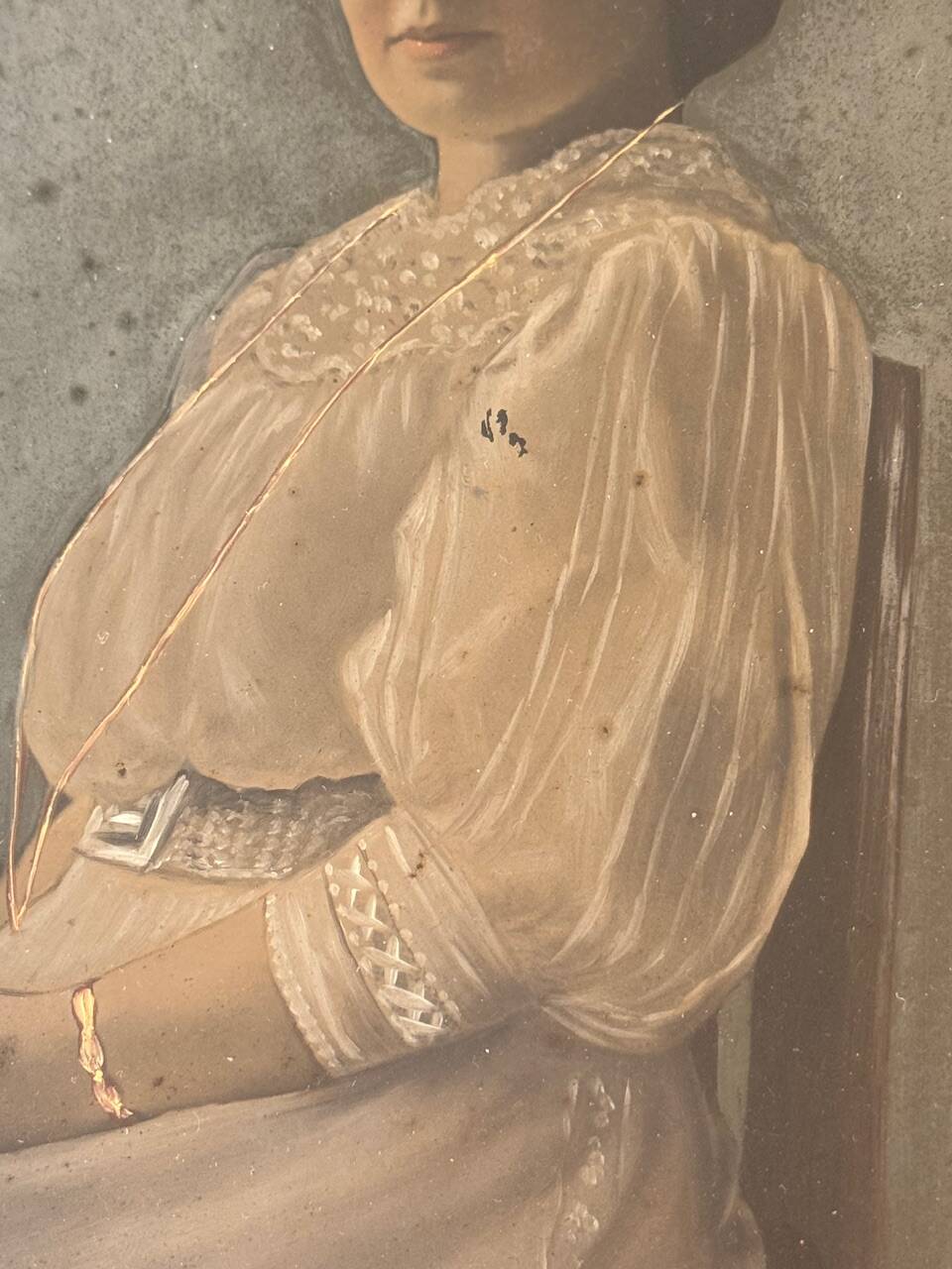 Old silver photograph, portrait, 19th century