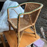Chaise rotin enfants