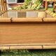 Auxiliary bar cabinet in natural bamboo with glass top - 1960s