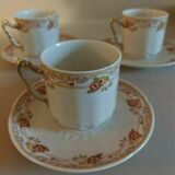 Porcelain cups UC Limoges, series of three