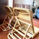 Paire de fauteuils pliables  en rotin