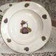 Lot de 11 assiettes creuses Limoges France décor panier d'hortensias
