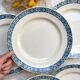 6 Longchamp Terre de fer dinner plates, René model, Made in France
