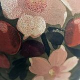 Sculptural vase signed Louis Giraud, Vallauris, hand-painted floral decoration.