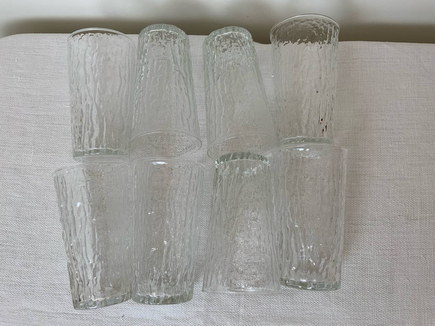 8 vintage glasses