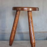 Tabouret vintage, tabouret bois, tabouret tripode , tabouret d'appoint