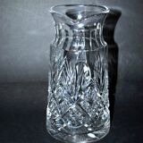 Pichet cannette ancienne en cristal richement taillé - palmette et étoile