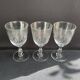 3 Water glasses – Blown and cut crystal