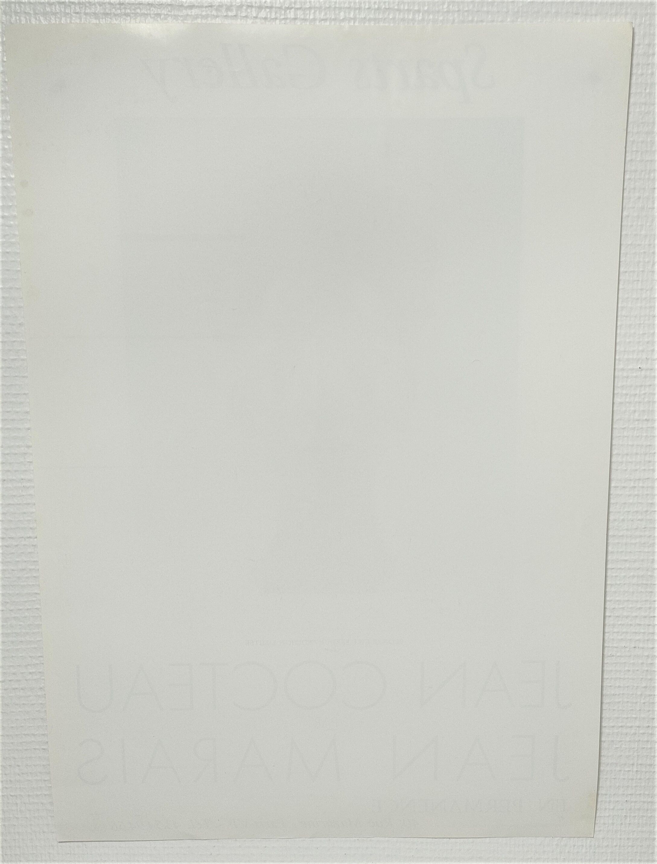 Original poster Jean Cocteau by Jean Marais 80s