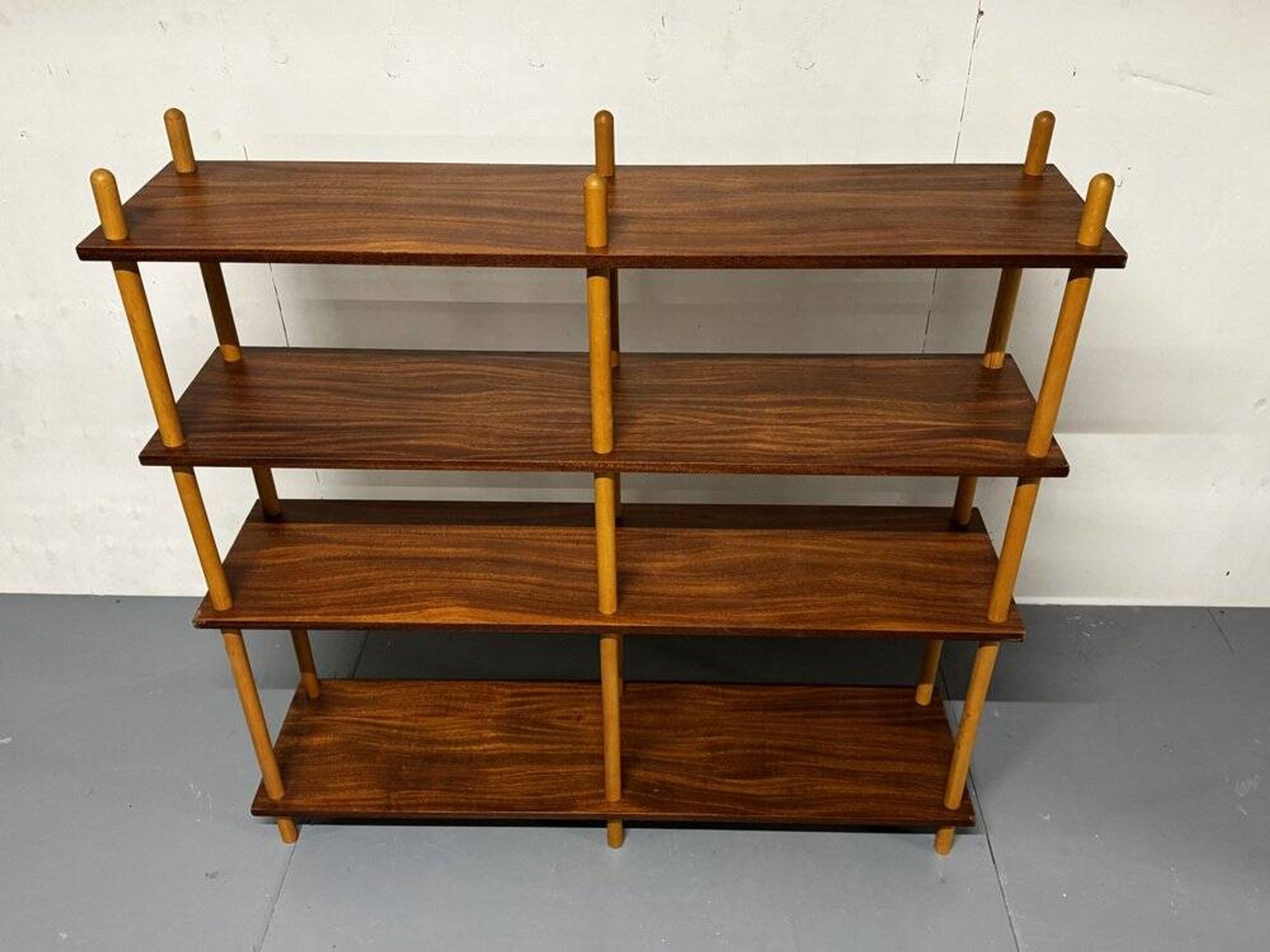 Mid-century modernist teak stick wall cabinet attributed to Willem Lutjens for Gouda Den Boer, 1950s