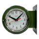 Vintage green citizen double-sided navy wall clock, 1980s