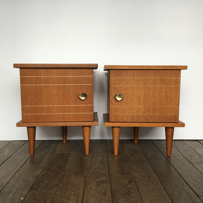 Pair of bedside tables in the 50s