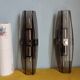 Pair of vintage design double fires smoked glass