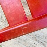 Set of 4 red chairs