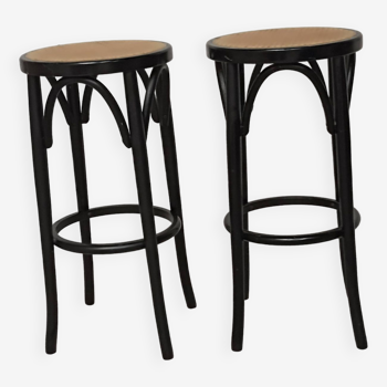 Pair of Thonet cannage style stools