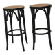 Paire tabouret style Thonet cannage