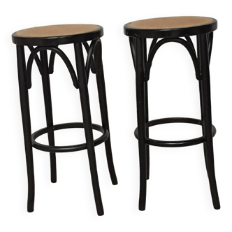 Pair of Thonet cannage style stools
