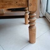 Raw wood coffee table in a country style