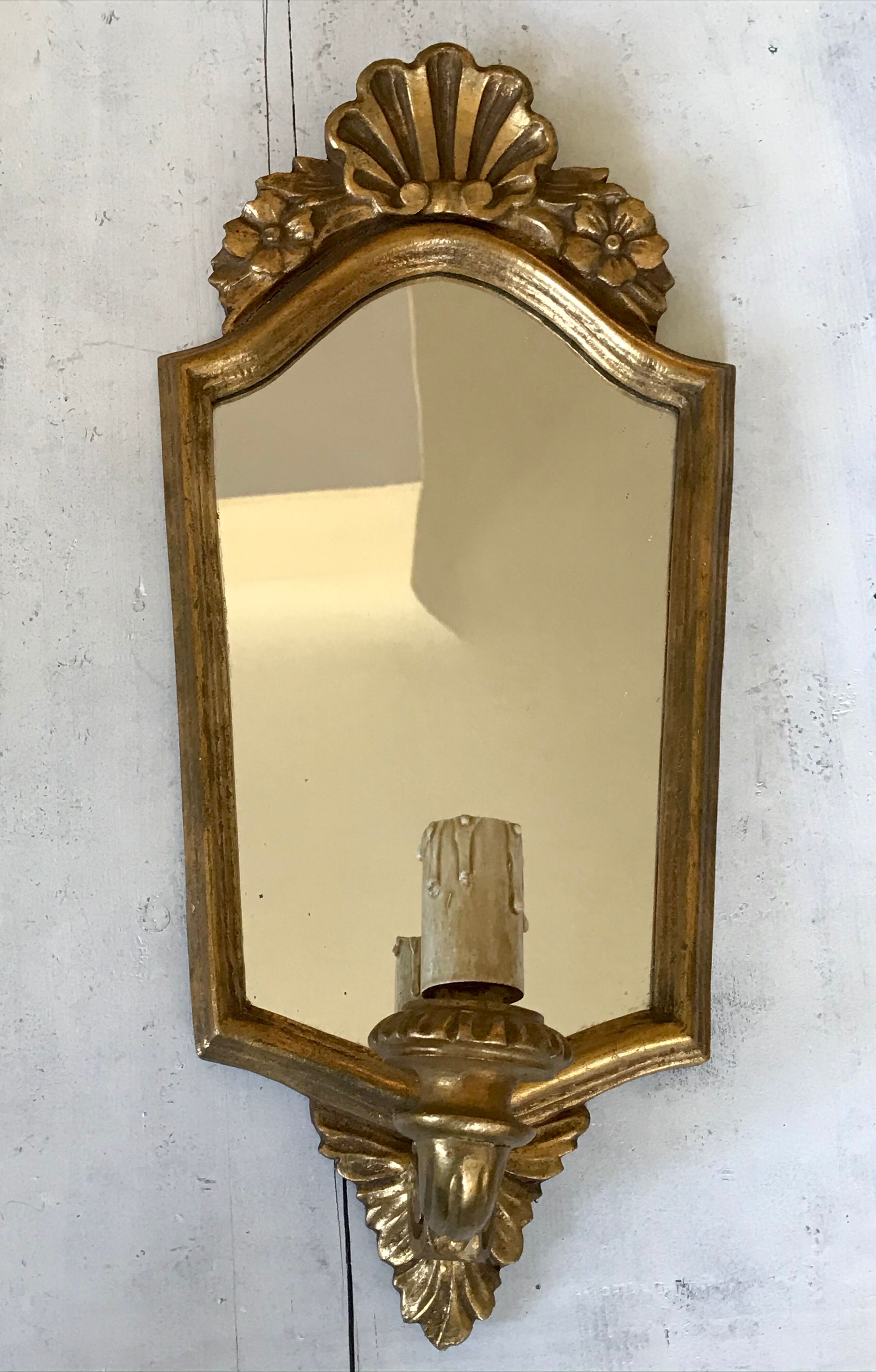 Pair of florentine wall lamps