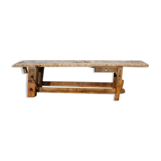 Workbench in oak and beech xviiith , 3 meters