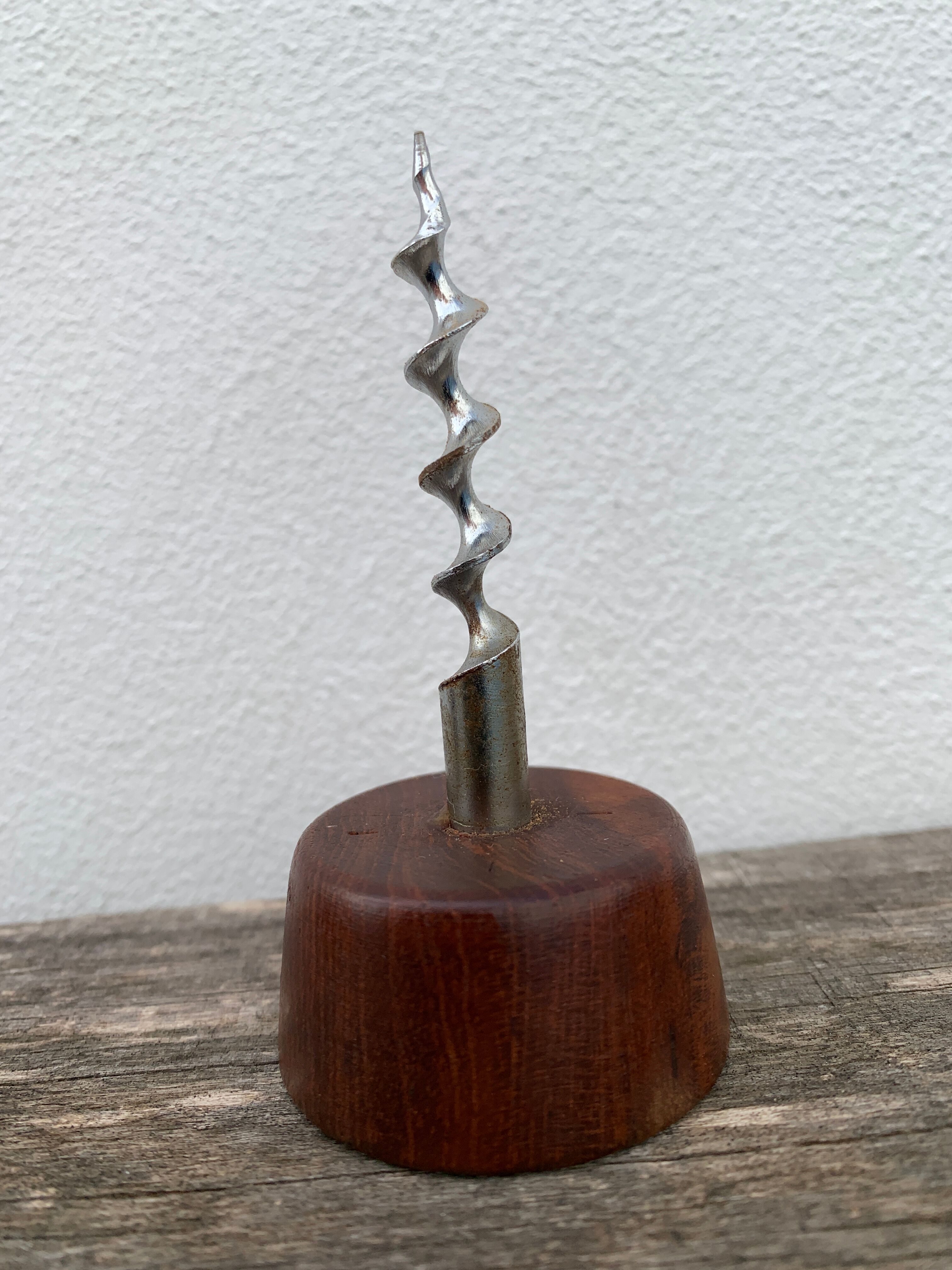 Scandinavian design corkscrew in teak wood and brass, 1960