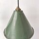 Enamelled sheet metal cone pendants