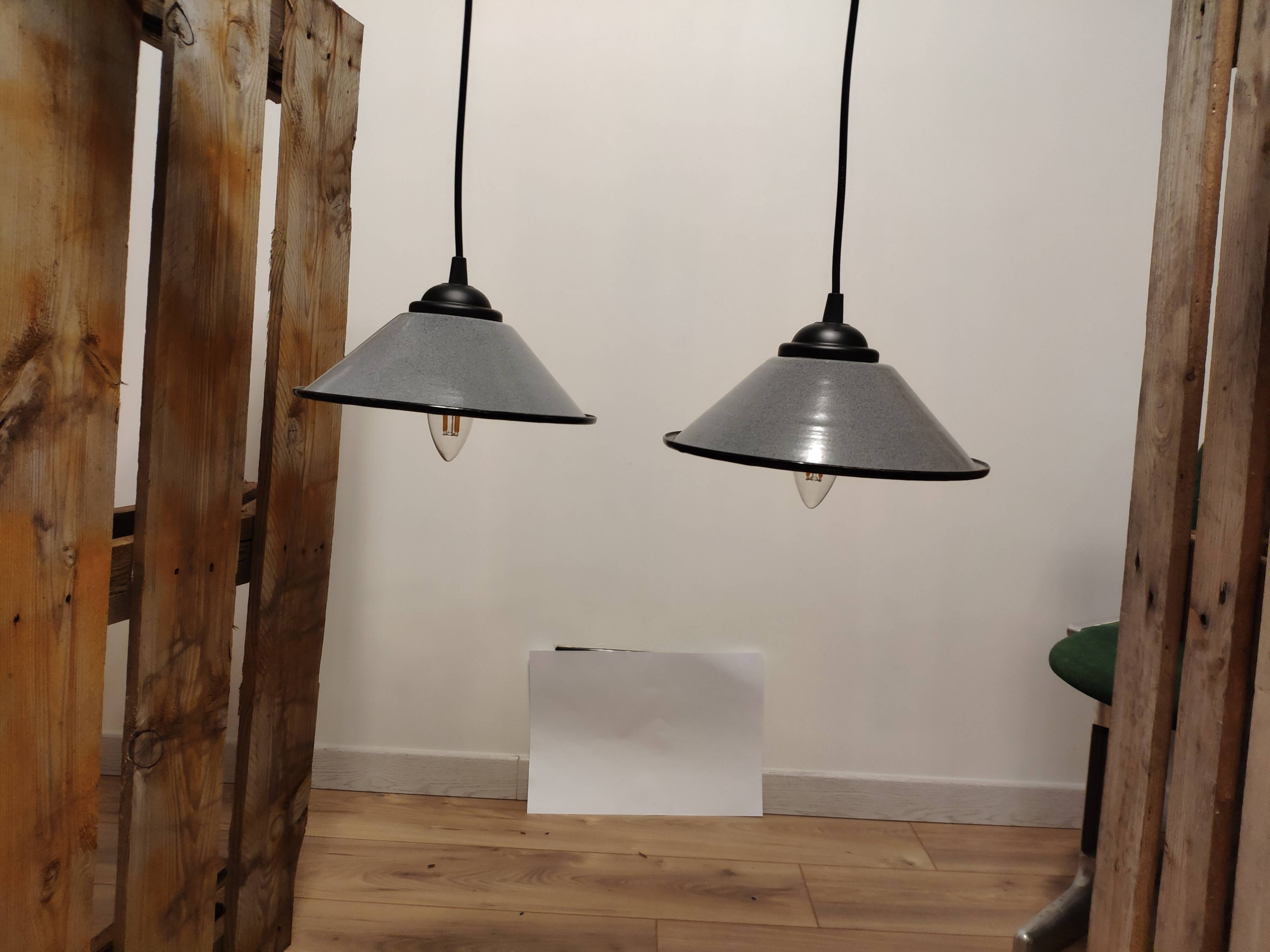 Blue-grey industrial vintage suspension
