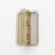 Pair of Curved Clear Ribbed Murano Glass and Brass Wall Sconces