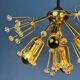 Emil Stejnar Sputnik chandelier for Rupert Nikoll, brass & crystal, Vienna, 1950s