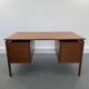 Mid-century teak freestanding desk from gv mobler, 1970s