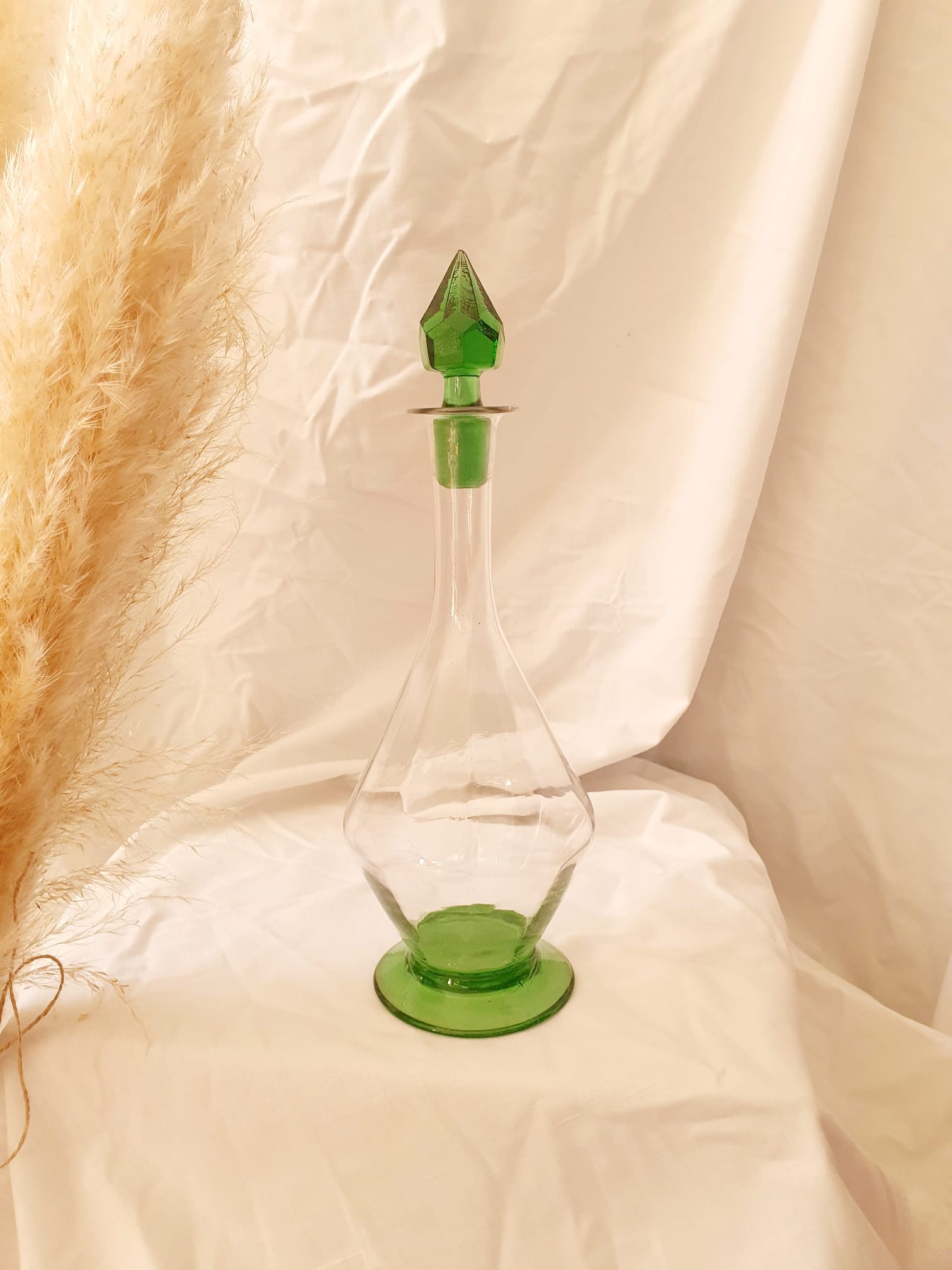 Green Art Deco decanter