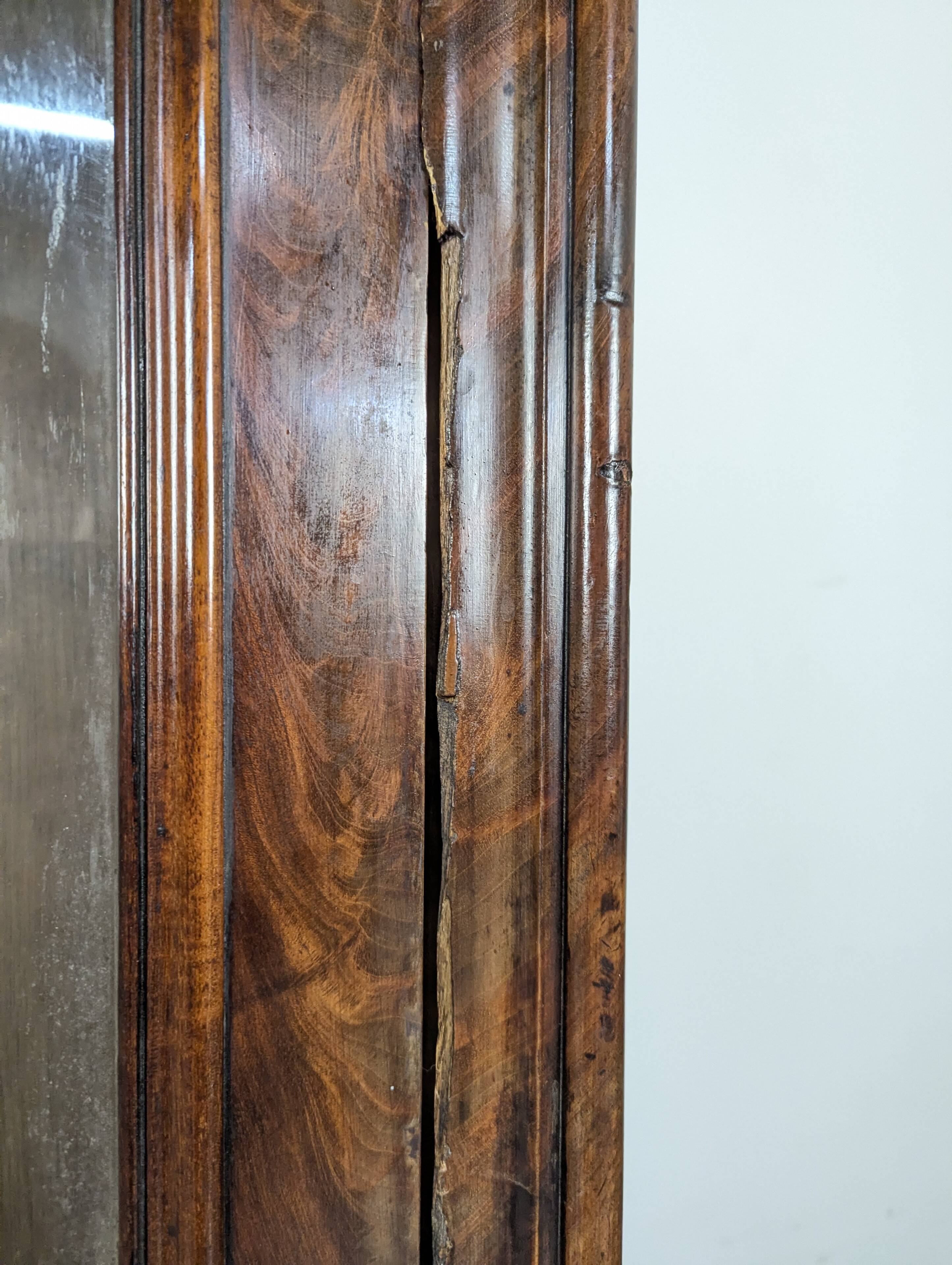 Flamed Mahogany Display Cabinet Louis Philippe Era