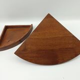 Rustic corner shelf one wooden drawer