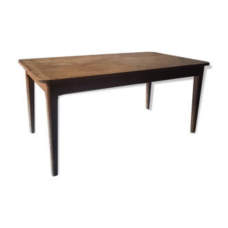 Clear wood farm table