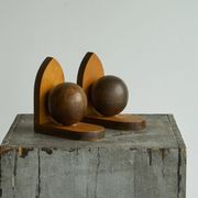 Art Deco wooden bookends from the 1930s.