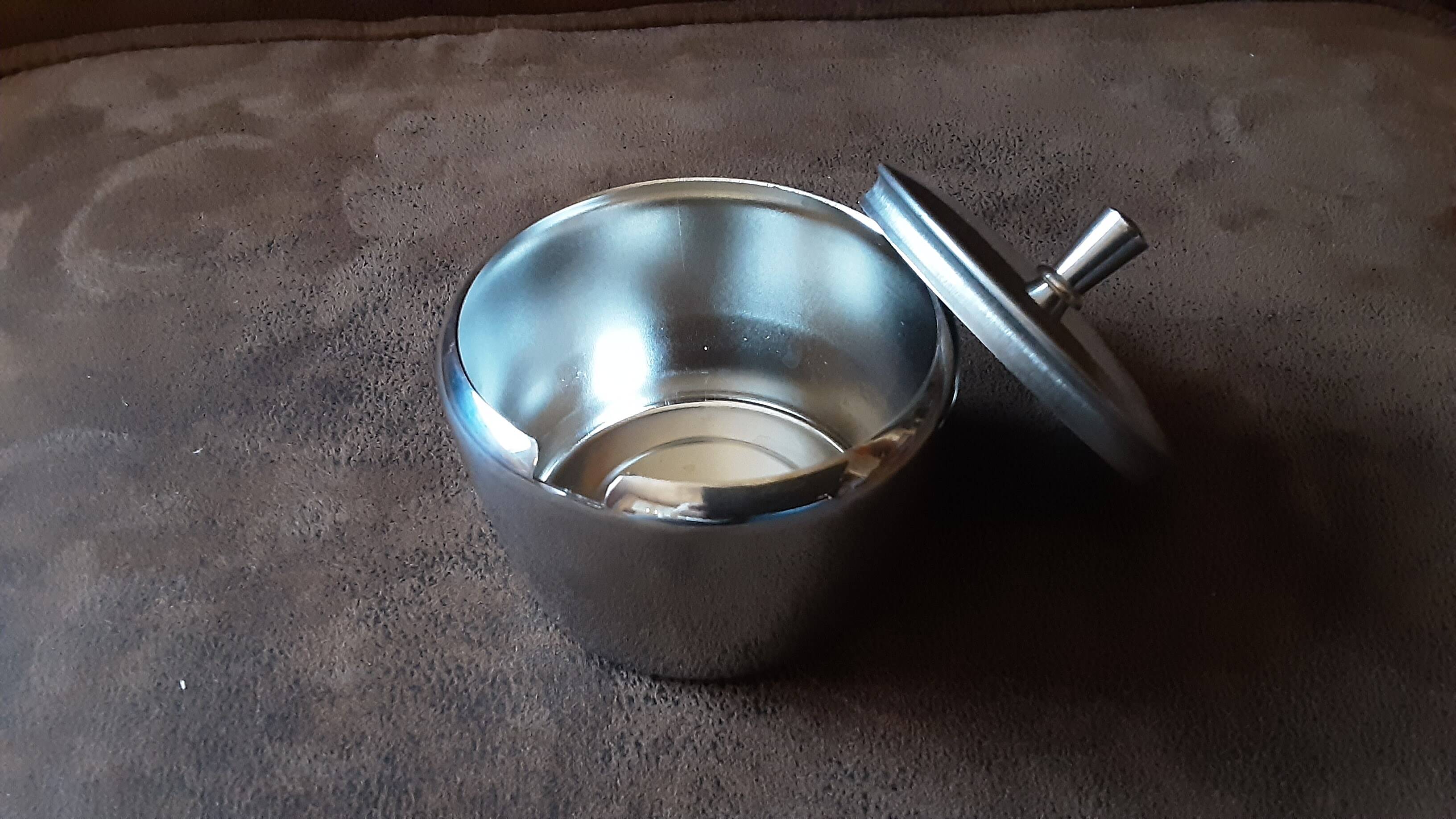 Stainless steel sugar bowl
